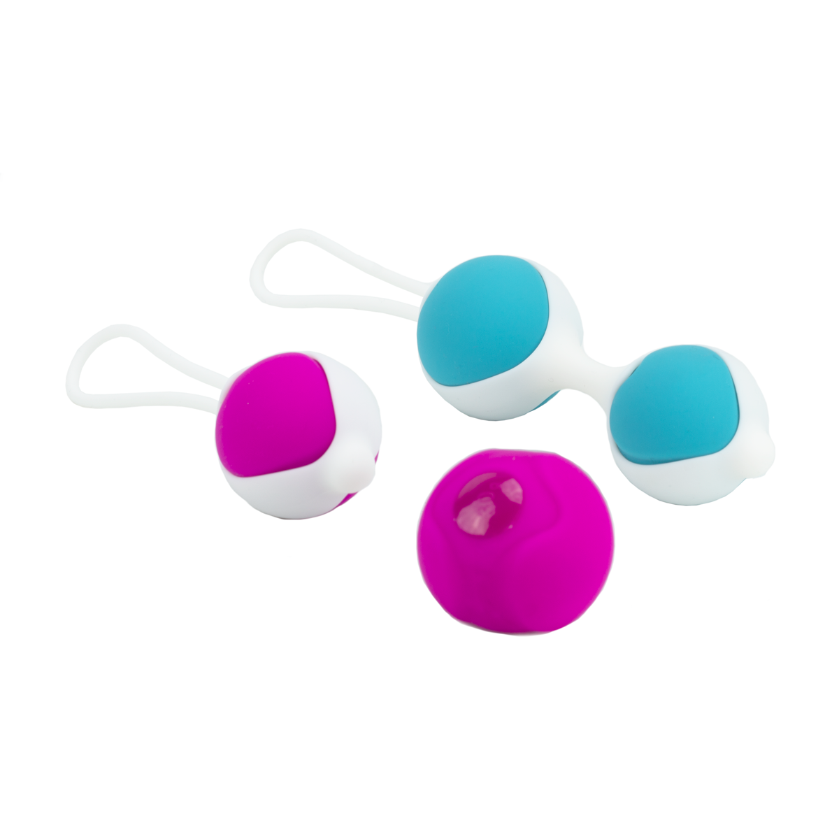 Bolas com Peso para Pompoar em Silicone Soft Touch e Alça de segurança - Pretty Love Kegel Ball - 2