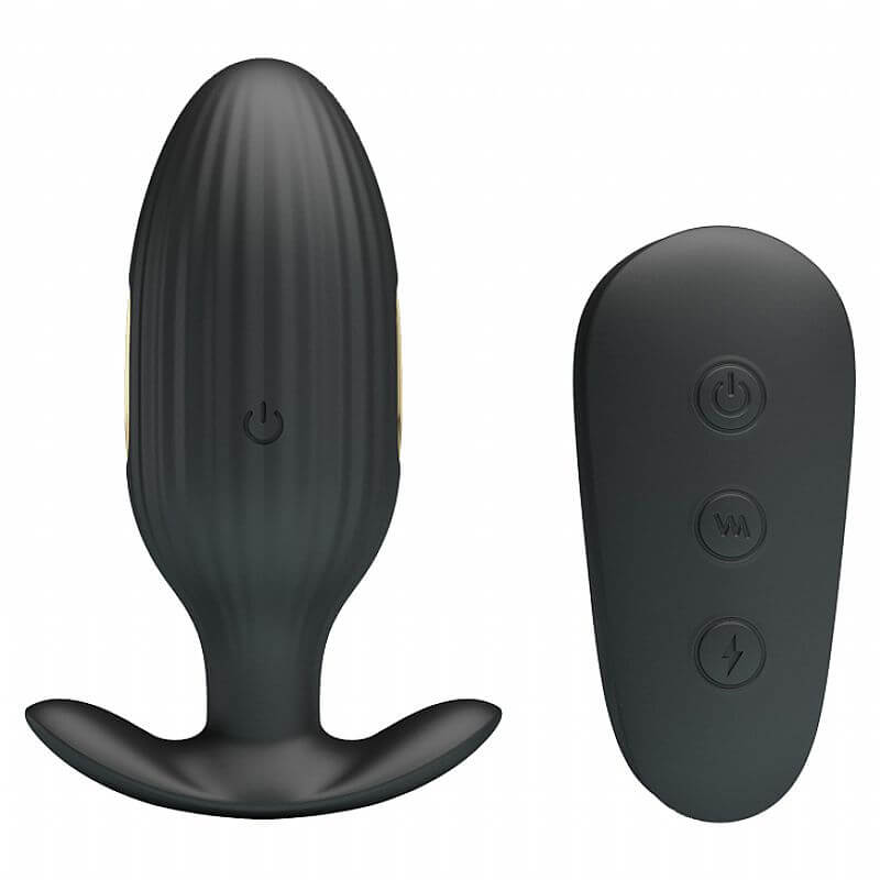Plug Anal Recarregável em Silicone com 7 Modos de Vibração, 3 Modos de Choque e Controle sem Fio - Pretty Love Kelly | 8 x 3,2 cm - 2