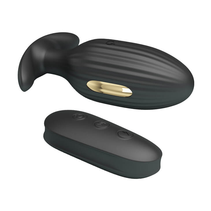 Plug Anal Recarregável em Silicone com 7 Modos de Vibração, 3 Modos de Choque e Controle sem Fio - Pretty Love Kelly | 8 x 3,2 cm - 4