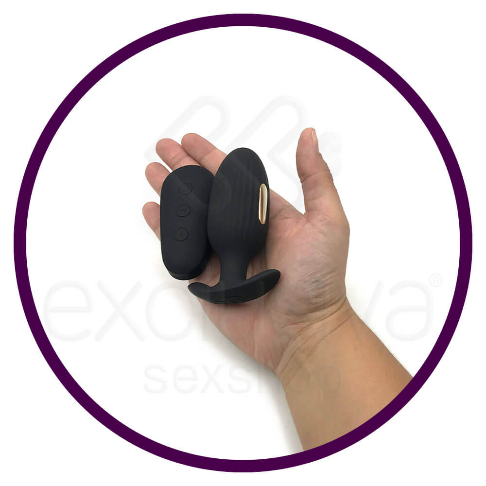 Plug Anal Recarregável em Silicone com 7 Modos de Vibração, 3 Modos de Choque e Controle sem Fio - Pretty Love Kelly | 8 x 3,2 cm - 6
