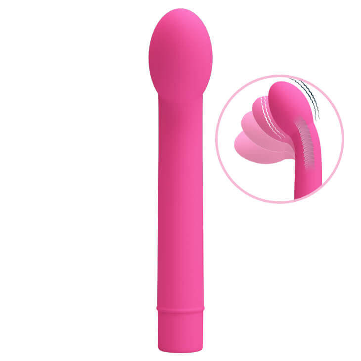 Vibrador Estimulador de Ponto G em Silicone com Ponta Vertebrada e 10 Modos de Vibração - Pretty Love Logan | 14,6 x 3 cm | Disponível em 2 Cores - 1