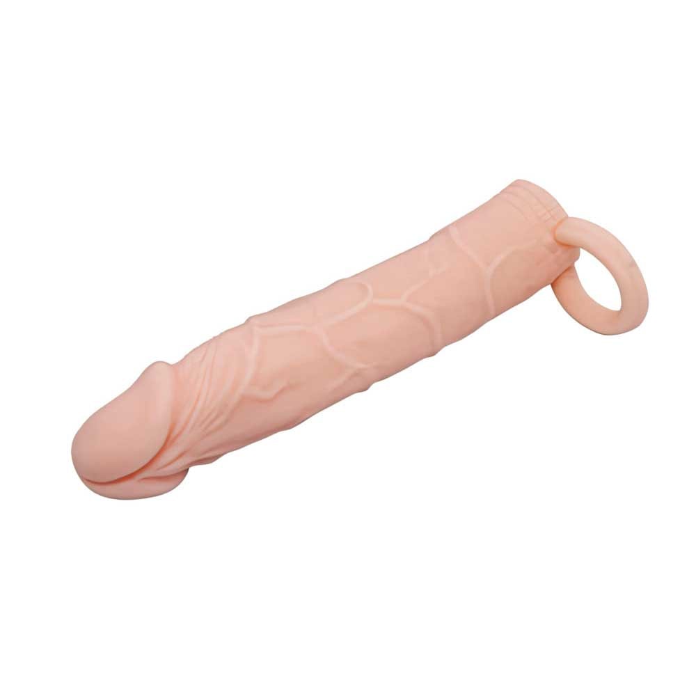 Capa Peniana Extensora em TPR com Preenchimento na Ponta e Anel Escrotal - Pretty Love Penis Sleeve | 11,5 x 3,0 cm - 4