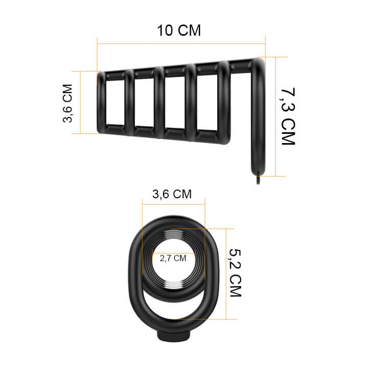 Anel Peniano Duplo para Pênis e Escroto em Silicone - Pretty Love Pennis Ring Rodrigo - 9