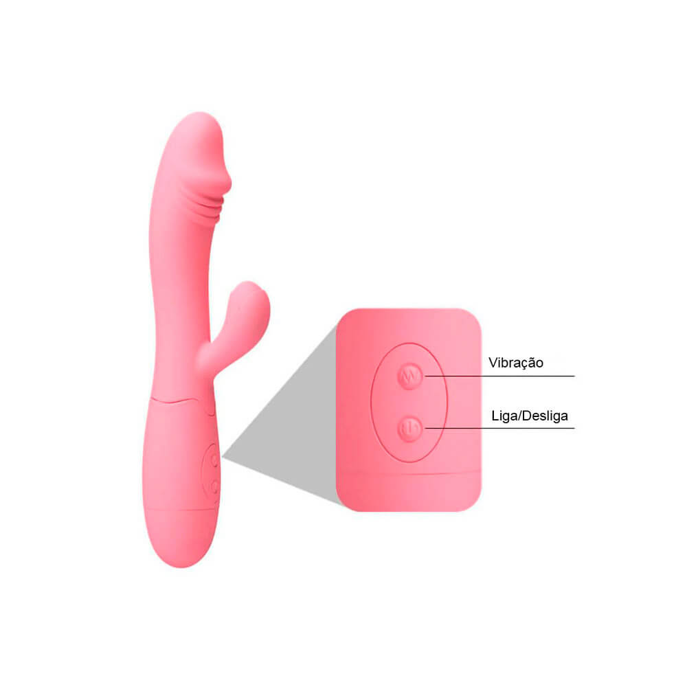 Vibrador Estimulador de Ponto G e Clítoris em Silicone com 30 Modos de Vibração - Pretty Love Snaffy | 9,5 x 3,3 cm | Disponível em 2 Cores - 6
