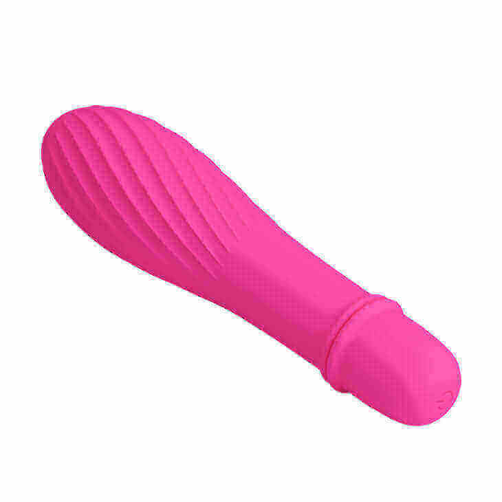 Mini Vibrador em Silicone com Relevo e 10 Modos de Vibração - Pretty Love Solomon | 12,2 x 2,9 cm | Disponível em 5 Cores - 10