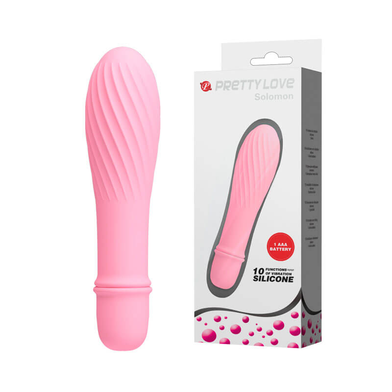 Mini Vibrador em Silicone com Relevo e 10 Modos de Vibração - Pretty Love Solomon | 12,2 x 2,9 cm | Disponível em 5 Cores - 18