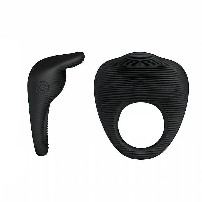 Anel Peniano com Estimulador de Clitóris, Resistente à Água e Vibração Única Potente - Pretty Love Thimble - 3