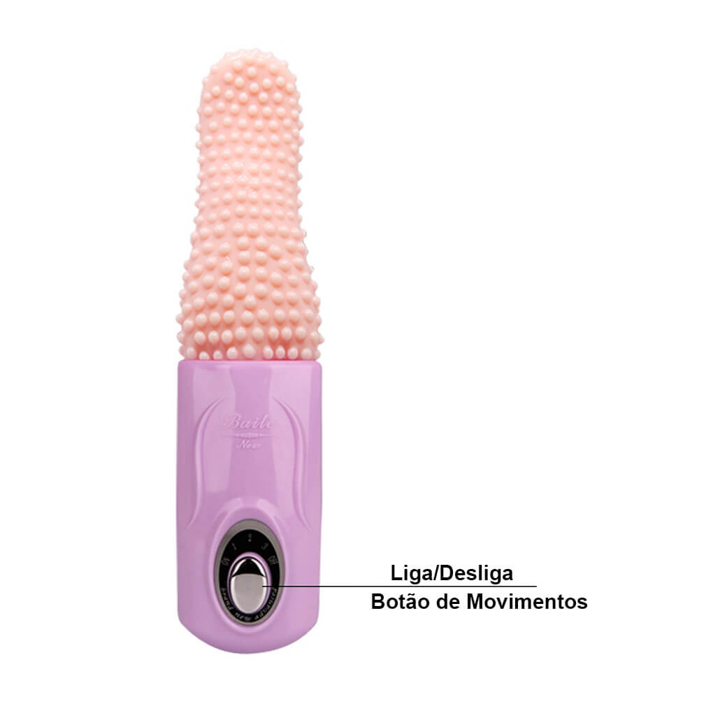 Vibrador Recarregável em Formato de Língua com 3 Velocidades de Movimentos Sobe e Desce - Pretty Love Tongue - 4