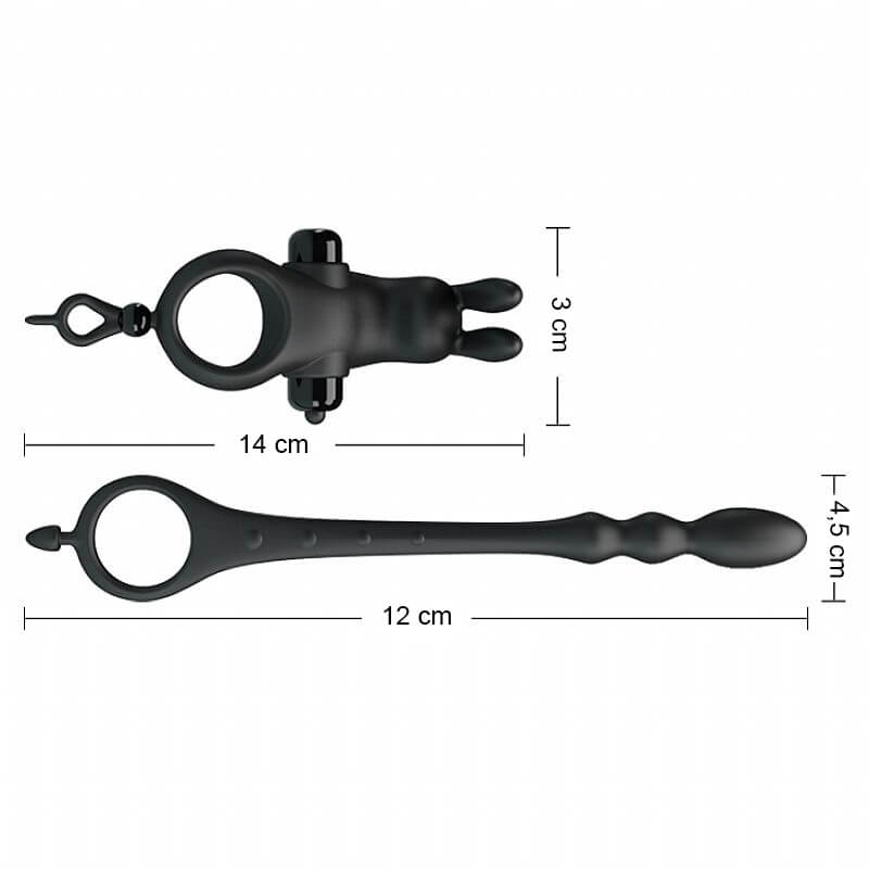 Anel Peniano com Estimulador de Clítoris em Formato de Coelho, Estimulador de Próstata e 10 Níveis de Vibração - Pretty Love Vibration Penis Sleeve V - 5