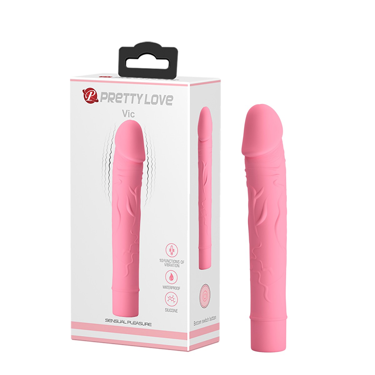 Vibrador Estimulador de Ponto G em Silicone com 10 Modos de Vibração - Pretty Love Vic | 15,2 x 3 cm | Disponível em 2 Cores - 1