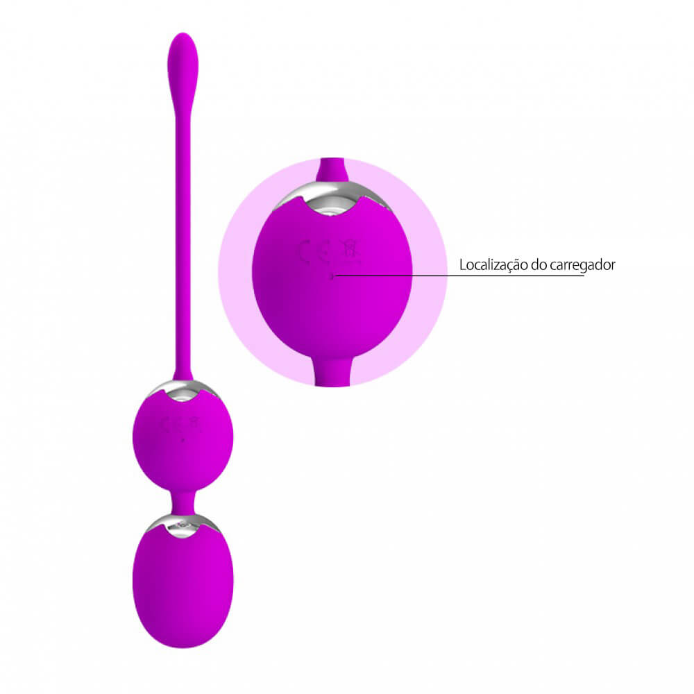 Vibrador para Pompoarismo Recarregável com 12 Modos de Vibração - Pretty Love Willie - 21 x 3,4 - 3