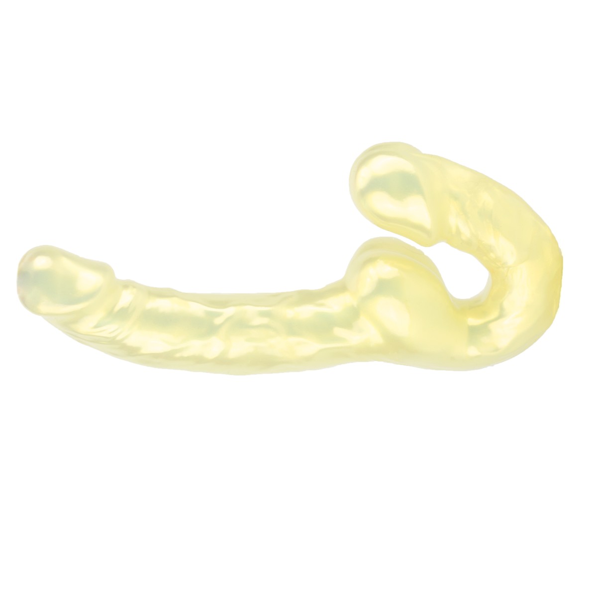 Prótese Dupla Strap On Furta-Cor em TPE com Glande Definida e Texturas - Dildo 9.2 | 16 x 3,2 cm | Disponível em 2 Cores - 9