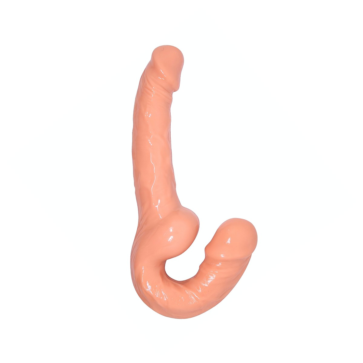 Prótese Dupla Strap On em TPE com Glande Definida e Texturas - Dildo Ultra-Realistic 9.2" | 16 x 3,2 cm | Disponível em 2 Cores - 8