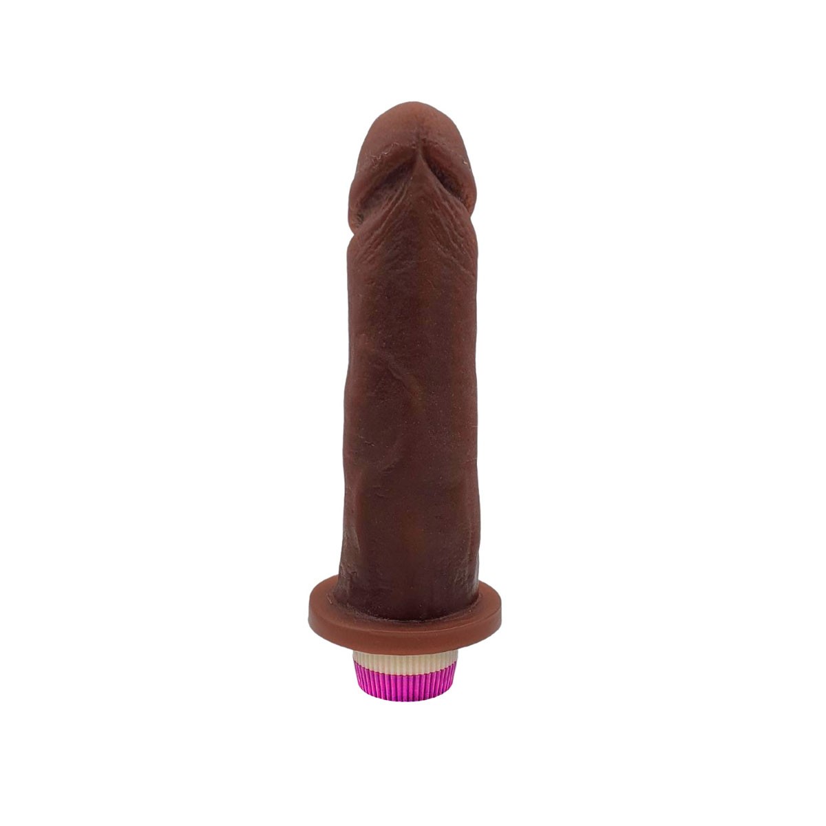 Prótese em Forma de Pênis com Veias Salientes, Glande e Vibrador Multivelocidade - Pura Luxúria - 16,5 x 4,3 cm | Disponível em 3 Cores - 6