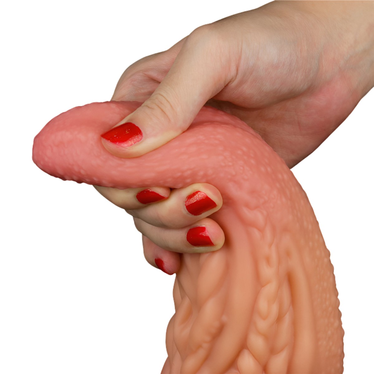 Prótese em Formato de Língua Monster em Silicone com Texturas e Ventosa - LoveToy 10" | 23 x 7,4 cm - 7