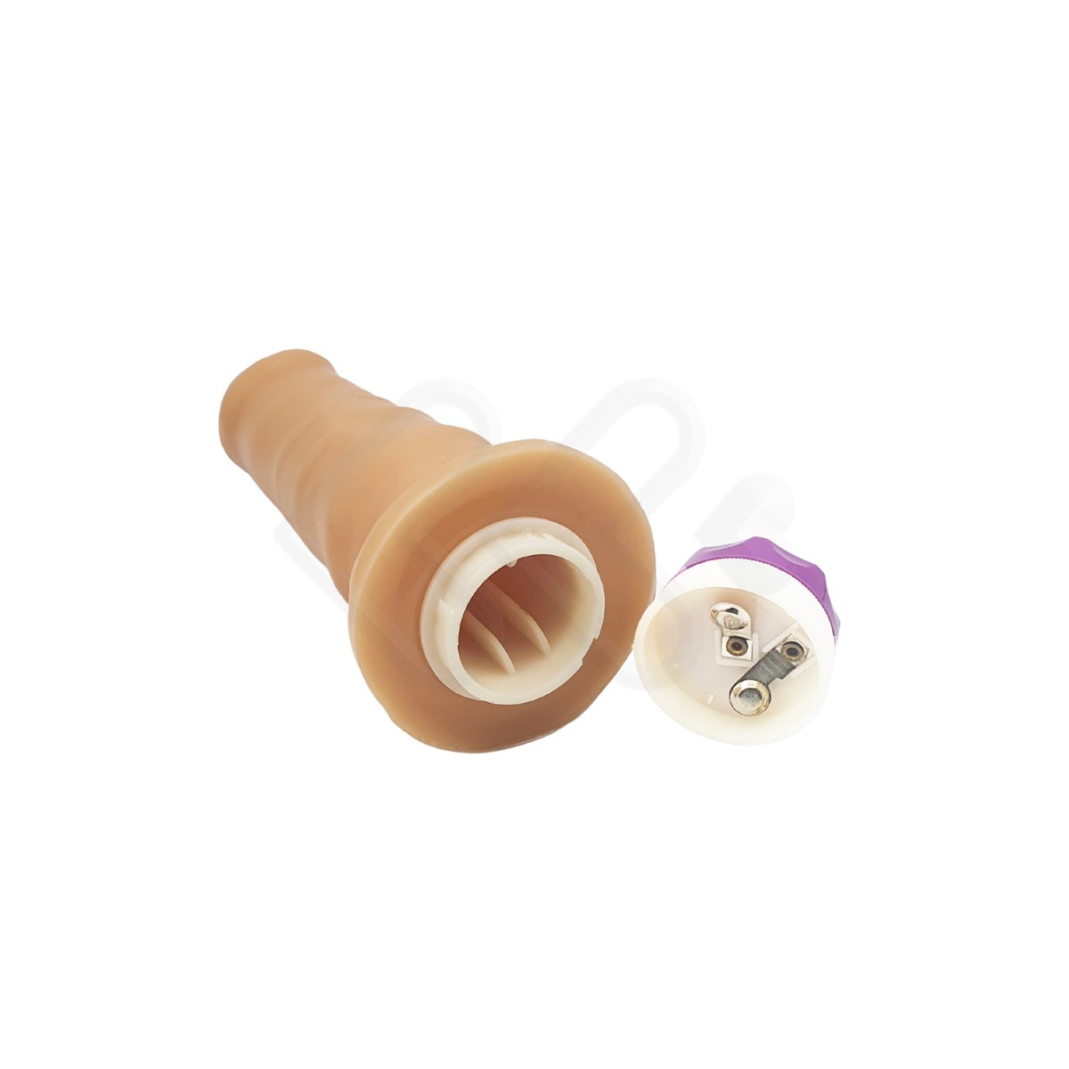 Prótese em Formato de Pênis com Prepúcio e Vibração Multivelocidade - Pura Luxúria - 16 x 4 cm - 2