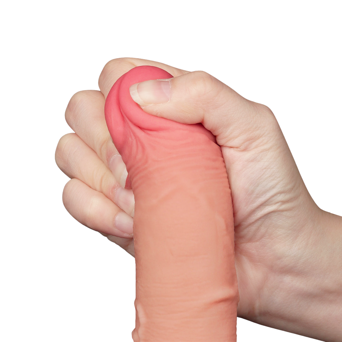 Prótese Peniana Curvada em TPE com Escroto, Vertebra e Ventosa Removível - Lovetoy Sliding-Slin Dong 7.5'' | 13,5 x 3,4 cm | Disponível em 3 Cores - 6