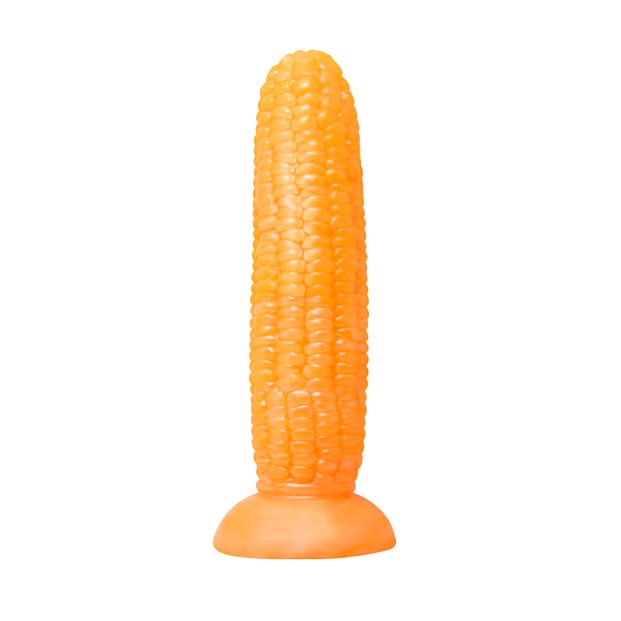 Prótese Peniana Divertida em Formato de Espiga de Milho com Texturas e Ventosa - Passionate Fruit | 14,5 x 3,5 cm - 2
