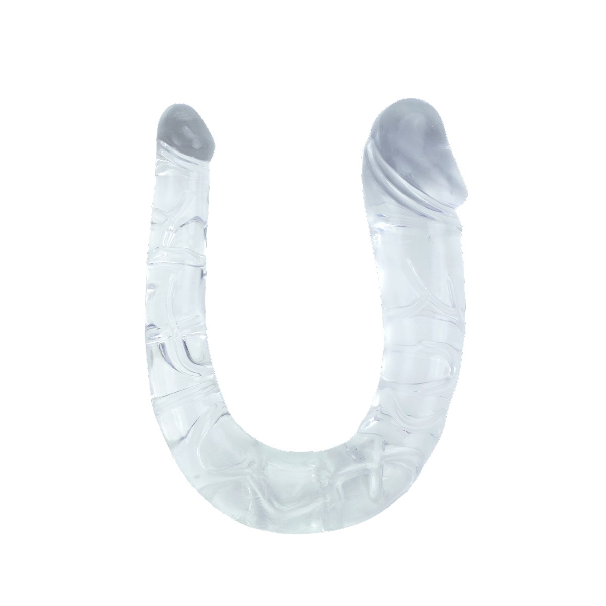 Prótese Peniana Dupla em TPE com Formato "U", Graduação de Tamanho, Veias Saltadas e Glande Definida - 41 x 4,3 cm - 5