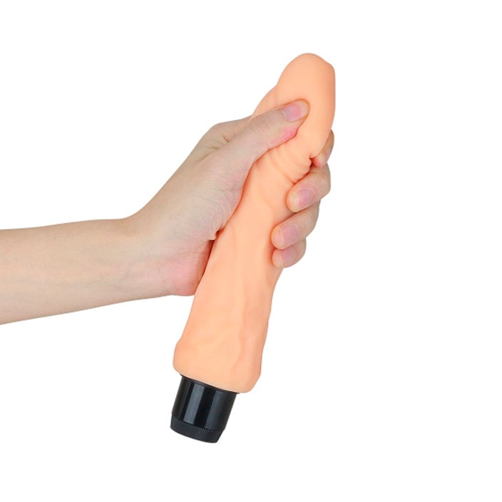 Prótese Peniana Feita em Cyberskin com Vibração Única em Multivelocidade - Love Toy Xtreme Feel 8.0 | 16,5 x 4,5 cm - 4