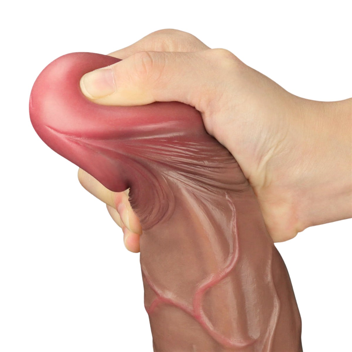 Prótese Peniana Gigante Ultra Realística com Veias nas Cores Naturais, Glande Definida, Escroto e Ventosa - Lovetoy Dual Layered 11.5" | 23 x 5,4 cm - 7