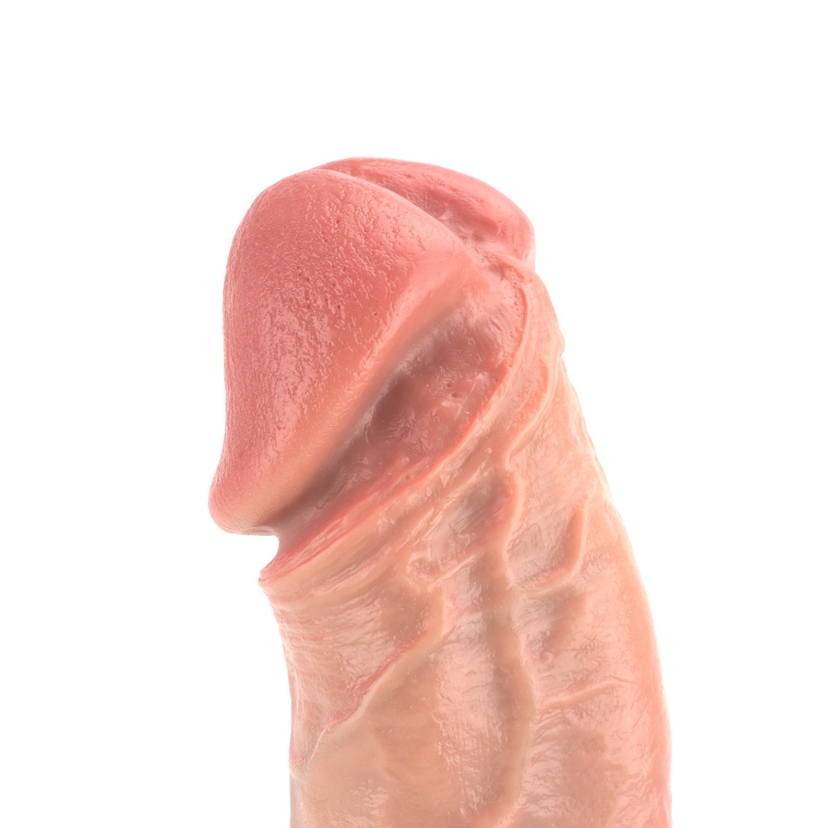 Prótese Peniana com Glande Realista em Silicone, Flexível, Veias, Escroto e Ventosa - 3R Import | 21,7 x 5,4 cm - 4