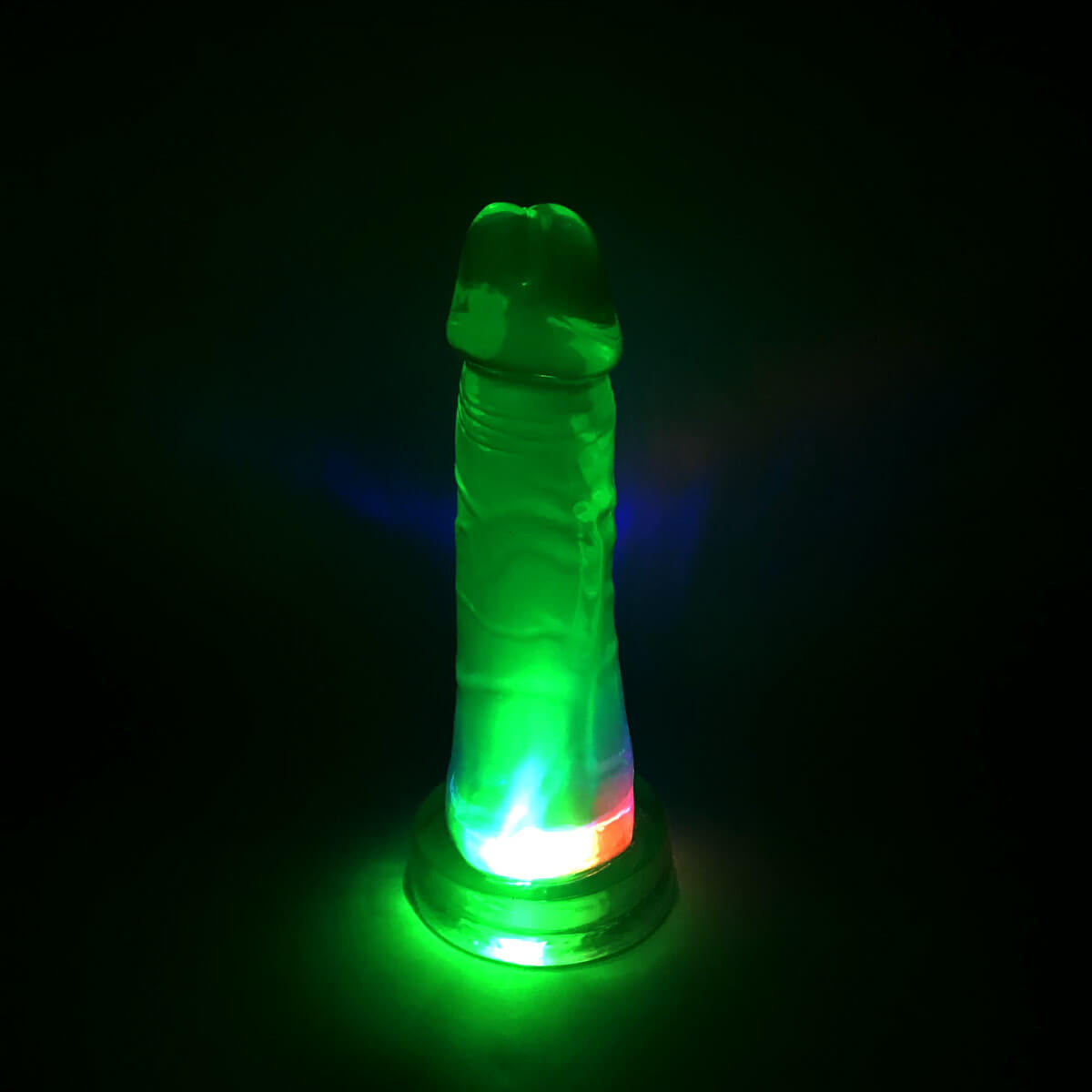 Prótese Peniana Realística em PVC com 3 Variações de Brilho em LED - Adão & Eva Just Glow | 15,3 x 3,5 cm | Disponível em 5 Cores - 15