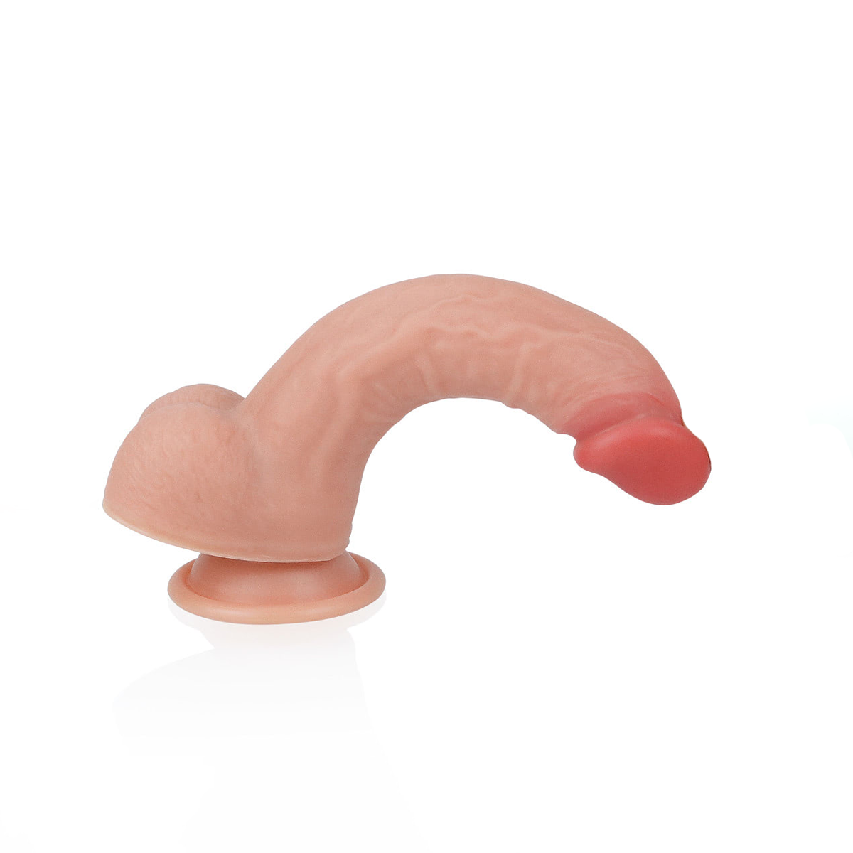Prótese Peniana Realística em Silicone com Glande, Escroto e Ventosa - LoveToy Dual Layered Platinum Silicone Cock 8" | 15 x 3,8 cm - 5