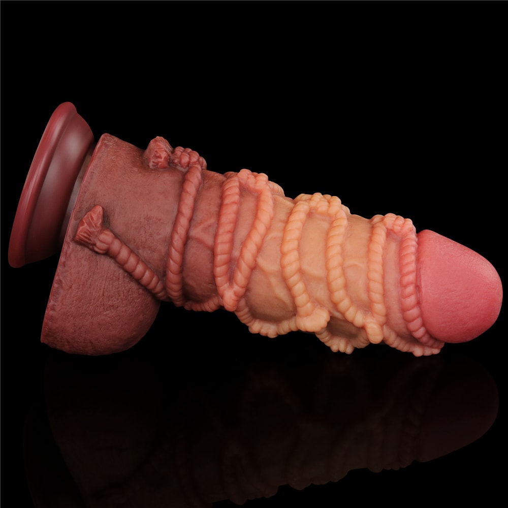 Prótese Peniana Realística em TPE com Corda, Escroto e Ventosa Poderosa - LoveToy | 17,5 x 7,3 cm - 3