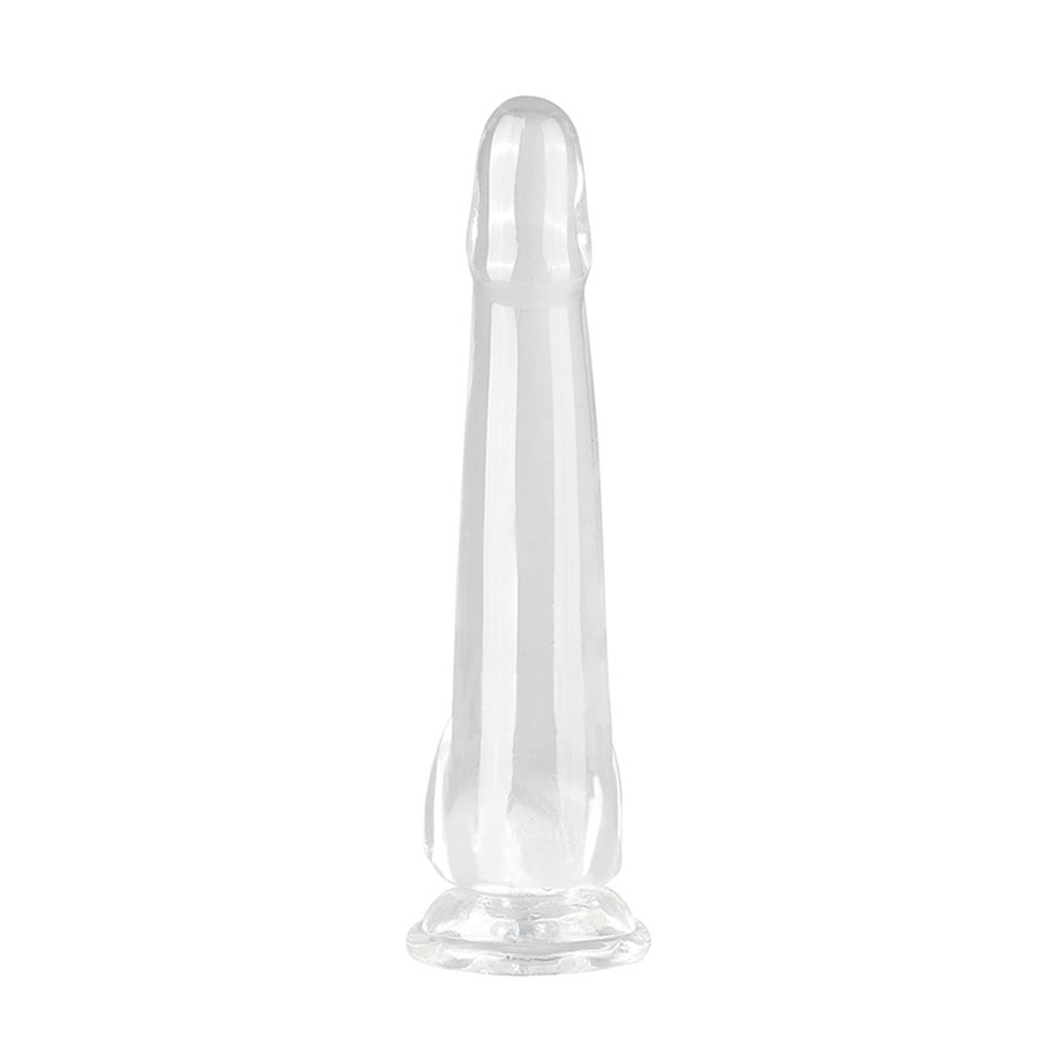 Prótese Peniana Realística Transparente com Corpo Liso, Glande, Escroto e Ventosa - 3R Import | 19,5 x 5,5 cm - 2
