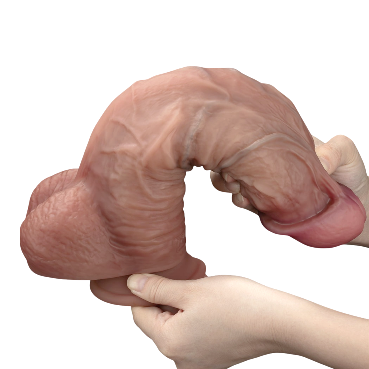 Prótese Peniana Robusta em Silicone com Glande, Escroto, Textura e Ventosa - Lovetoy Nature Cock XXL 10"| 20 x 6,5 cm - 7