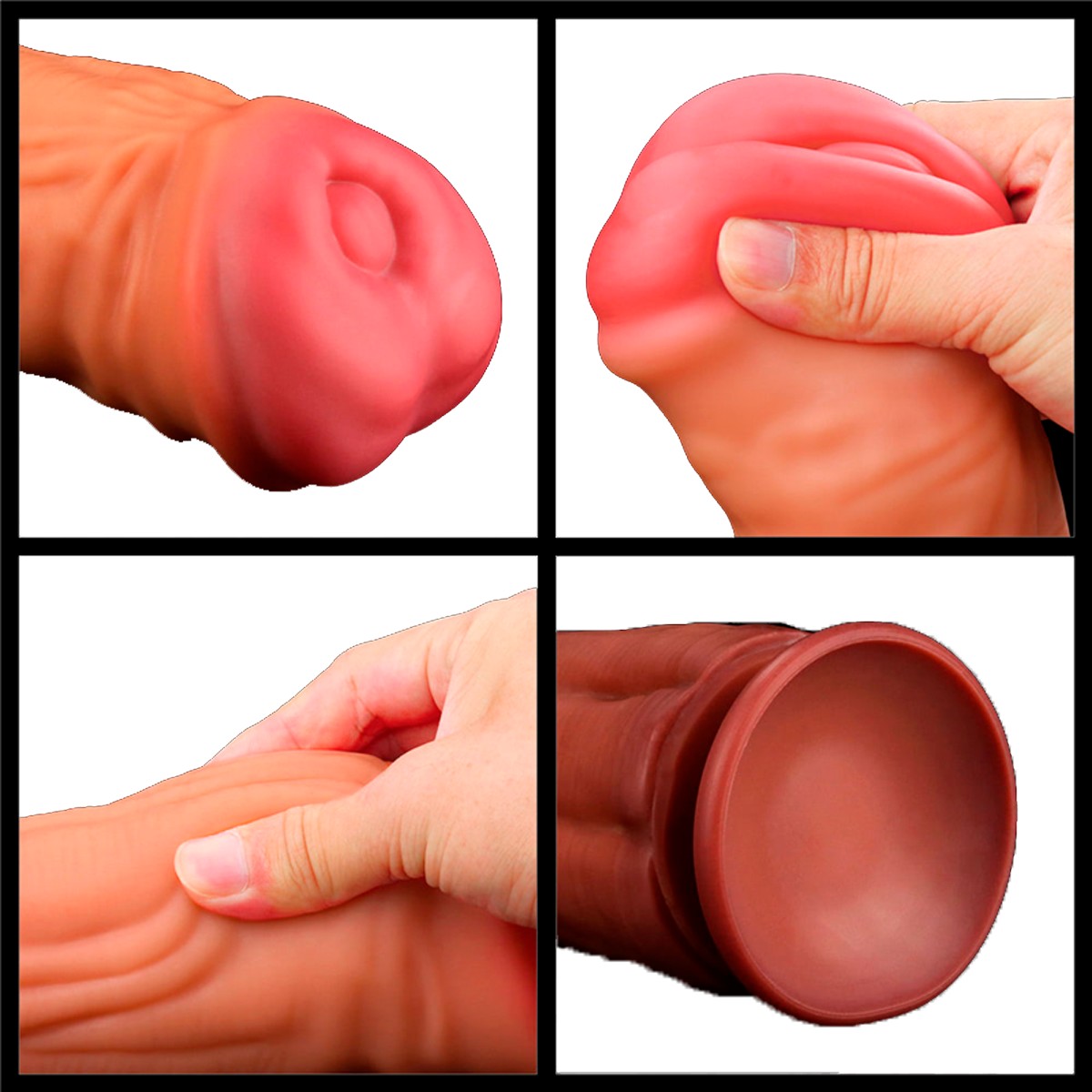 Prótese Peniana em Silicone para Fisting com Textura e Ventosa - Lovetoy Nature Cock 12" | 28 x 7,5 cm - 7