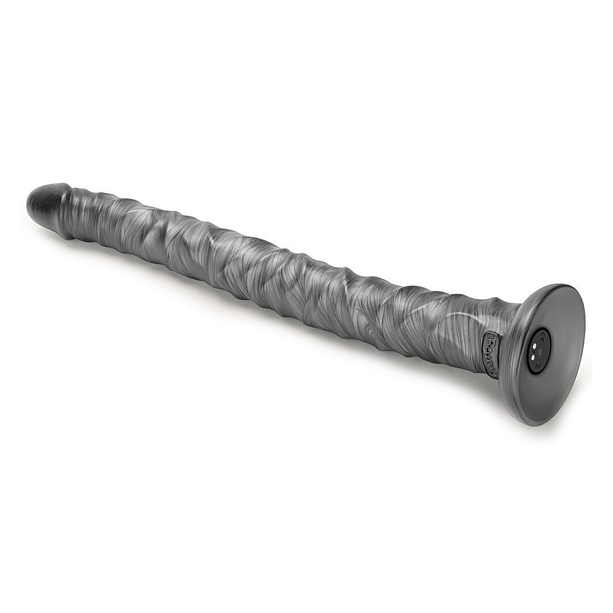 Prótese Peniana com Texturas em PVC Macio, 10 Modos de Vibração e Recarregável - Lovetoy Vibrax Slider | 38 x 4 cm - 5