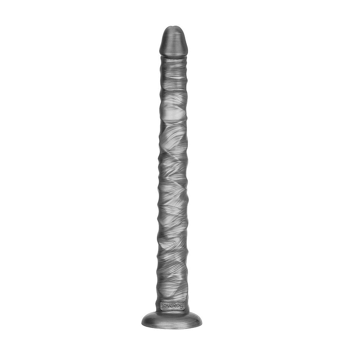 Prótese Peniana com Texturas em PVC Macio, 10 Modos de Vibração e Recarregável - Lovetoy Vibrax Slider | 38 x 4 cm - 4