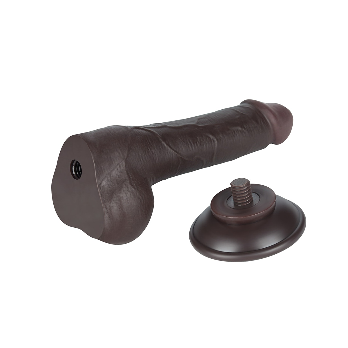 Prótese Peniana em TPE com Escroto, Vertebra e Ventosa Removível - LoveToy Sliding-Slin Dong 7.5'' | 13,2 x 3,8 cm | Disponível em 3 Cores - 4
