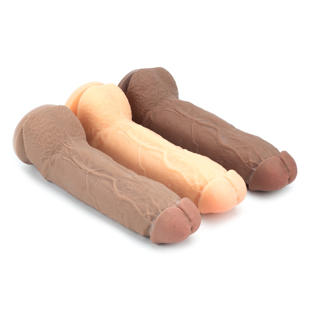 Prótese Peniana em TPR com Glande Definida, Veias, Escroto, Vértebras e Ventosa - Magic Sexy | Disponível em 3 Cores - 2