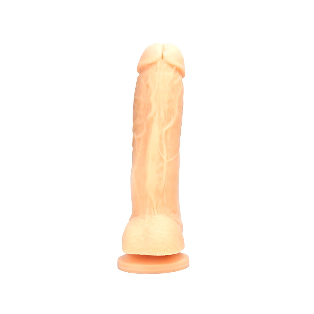 Prótese Peniana Realística em TPR com Glande Definida, Veias, Escroto, Vértebras e Ventosa - Magic Sexy | 19 x 5,3 cm | Disponível em 3 Cores - 3