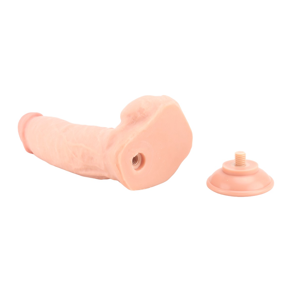 Prótese Peniana com Vertebras, Glande Definida, Escroto Robusto e Ventosa Removível - Mr. Switch 8.66" | 17 x 5 cm | Disponível em 2 Cores - 6