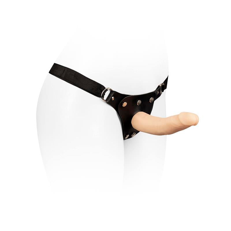 Prótese Realística em Cyberskin com Vértebra Interna e Cinta Peniana Ajustável - CyberDildo 10 | 19 x 3,6 cm - 2