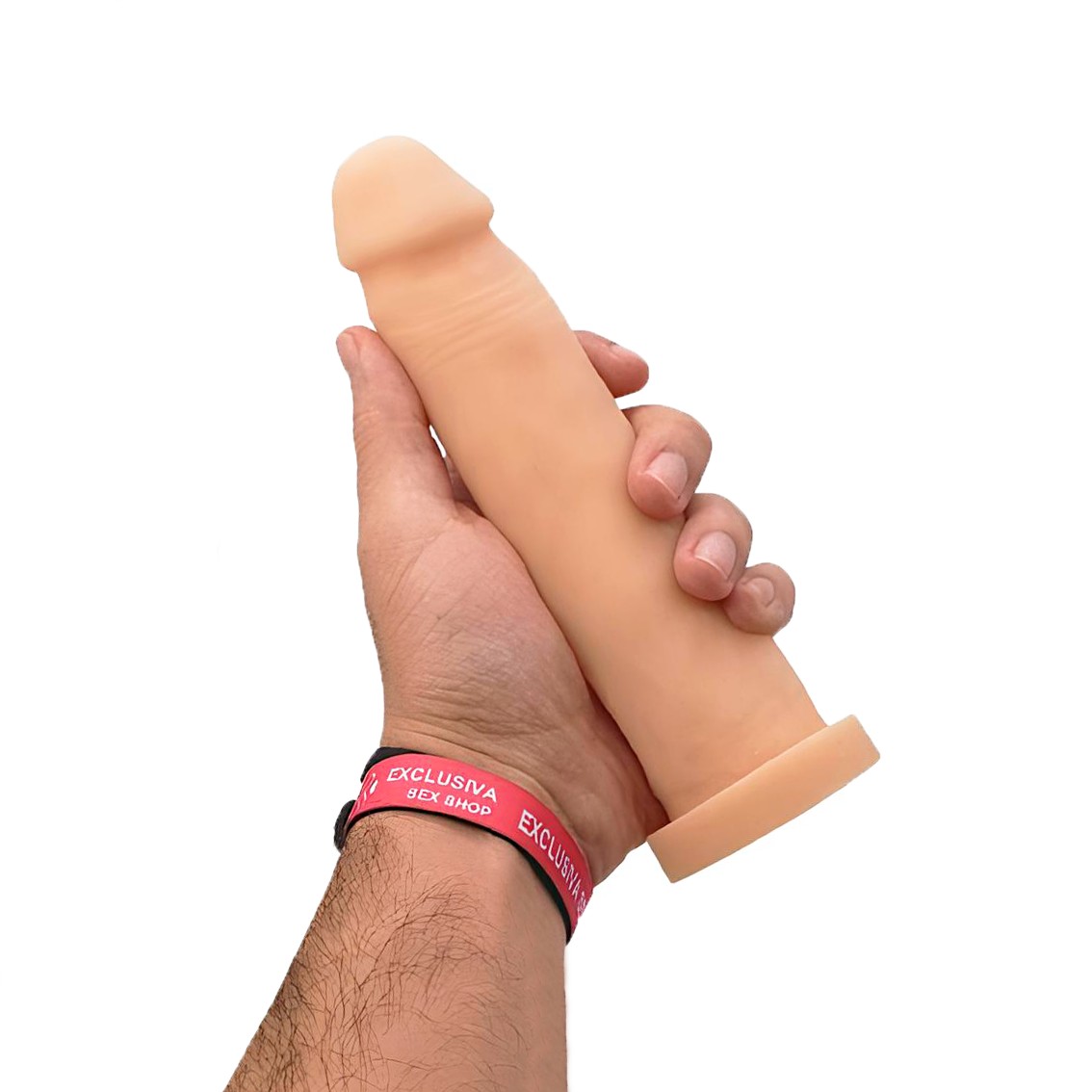 Prótese Realística em Cyberskin com Vértebra Interna e Cinta Peniana Ajustável - CyberDildo 10 | 19 x 3,6 cm - 7
