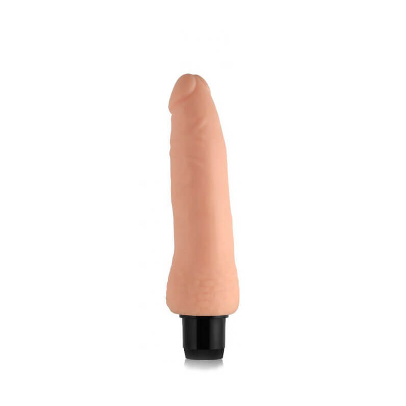Prótese Realística com Formato de Pênis em Cyberskin e Vibração Multivelocidade - Love Toy Xtreme Feel 8.0 | 16,5 x 5,2 cm - 2