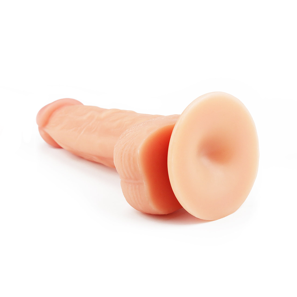 Prótese Realística com Glande Definida, Veias, Escroto e Ventosa - Lovetoy Ultra Soft Dude II 8.0" | 14 x 4 cm - 8