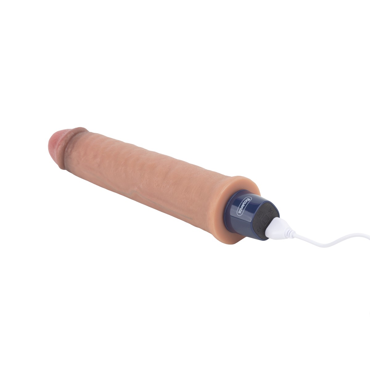 Prótese Peniana Realística em Silicone com Glande, Texturas, 10 Modos de Vibrações e Recarregável - LoveToy Real Softee 9,5" Long | 21,5 x 4 cm - 6