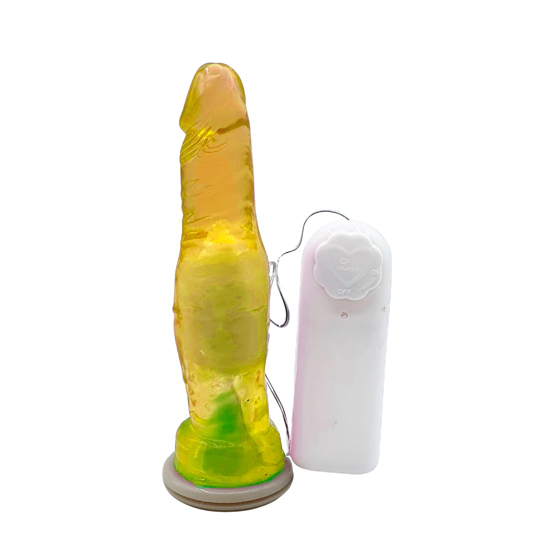 Prótese Realística em Jelly com Vibro Multivelocidade e Cinta Ajustável - Magic Sexy | 14 x 3 cm | Disponível em 8 Cores - 4