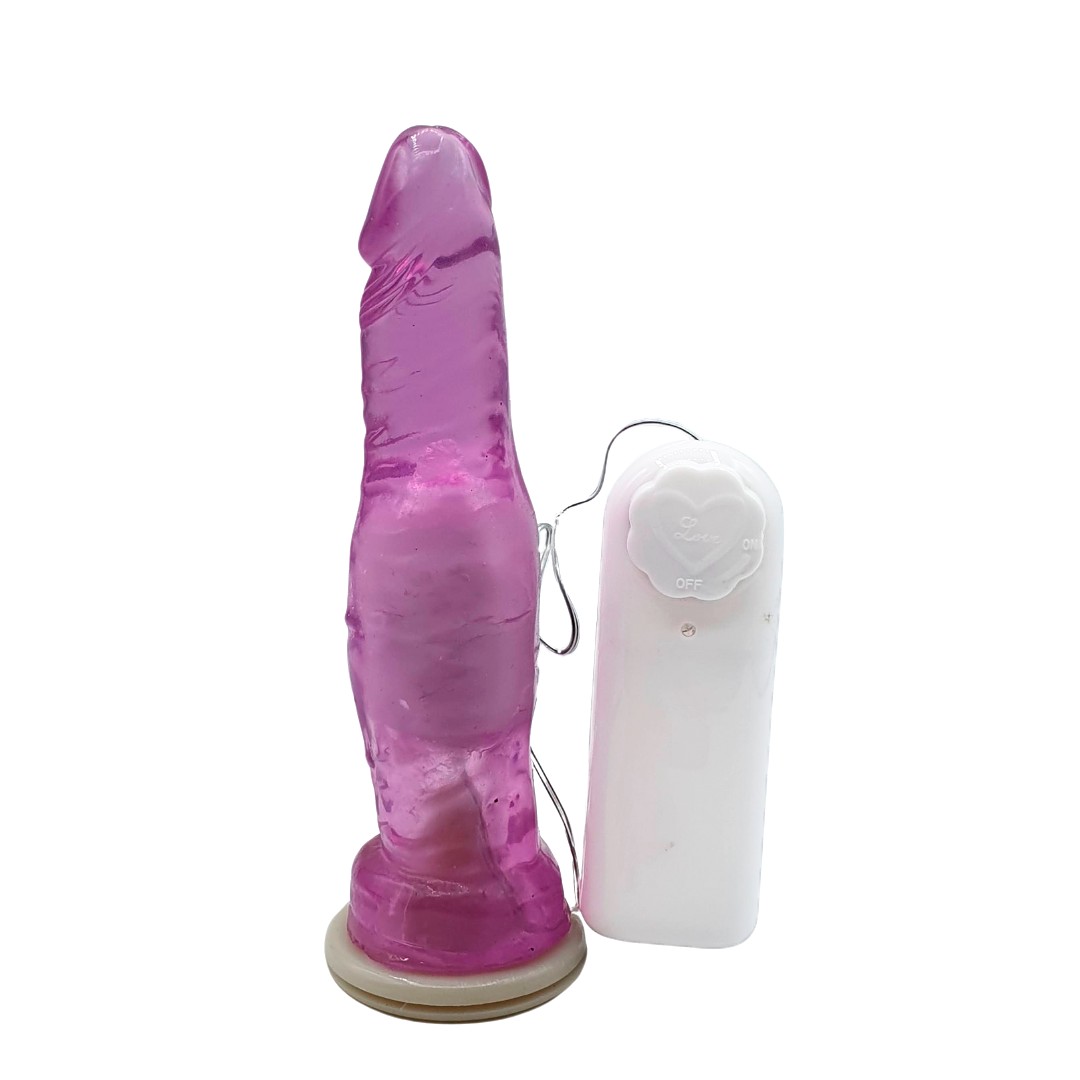 Prótese Realística em Jelly com Vibro Multivelocidade e Cinta Ajustável - Magic Sexy | 14 x 3 cm | Disponível em 8 Cores - 8