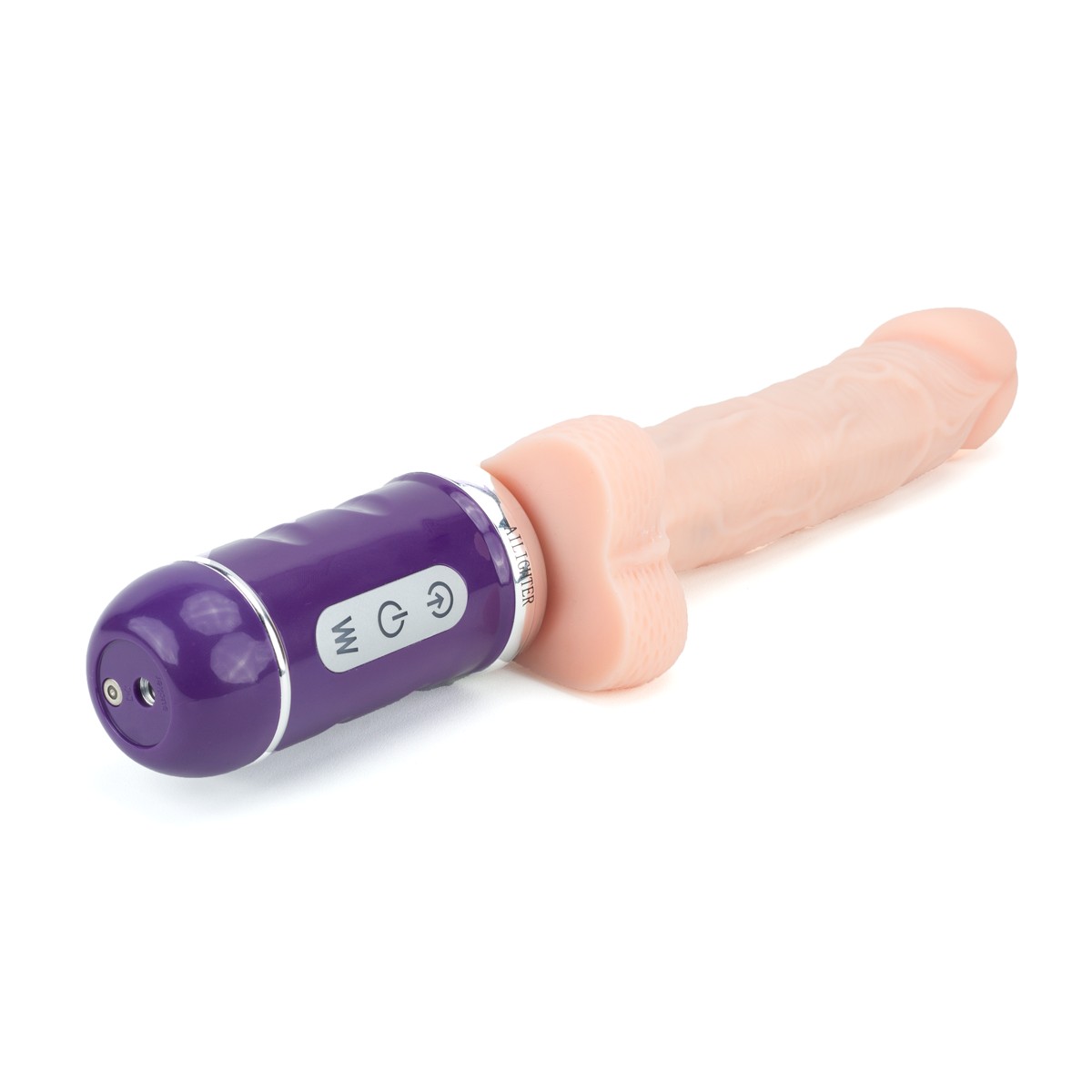 Prótese Realística Recarregável com Pele Beliscável, Função Vai e Vem, 10 Modos de Vibração e 3 Velocidades - Ailighter Telescopic Lover II | 16,5 x 3,7 cm - 3