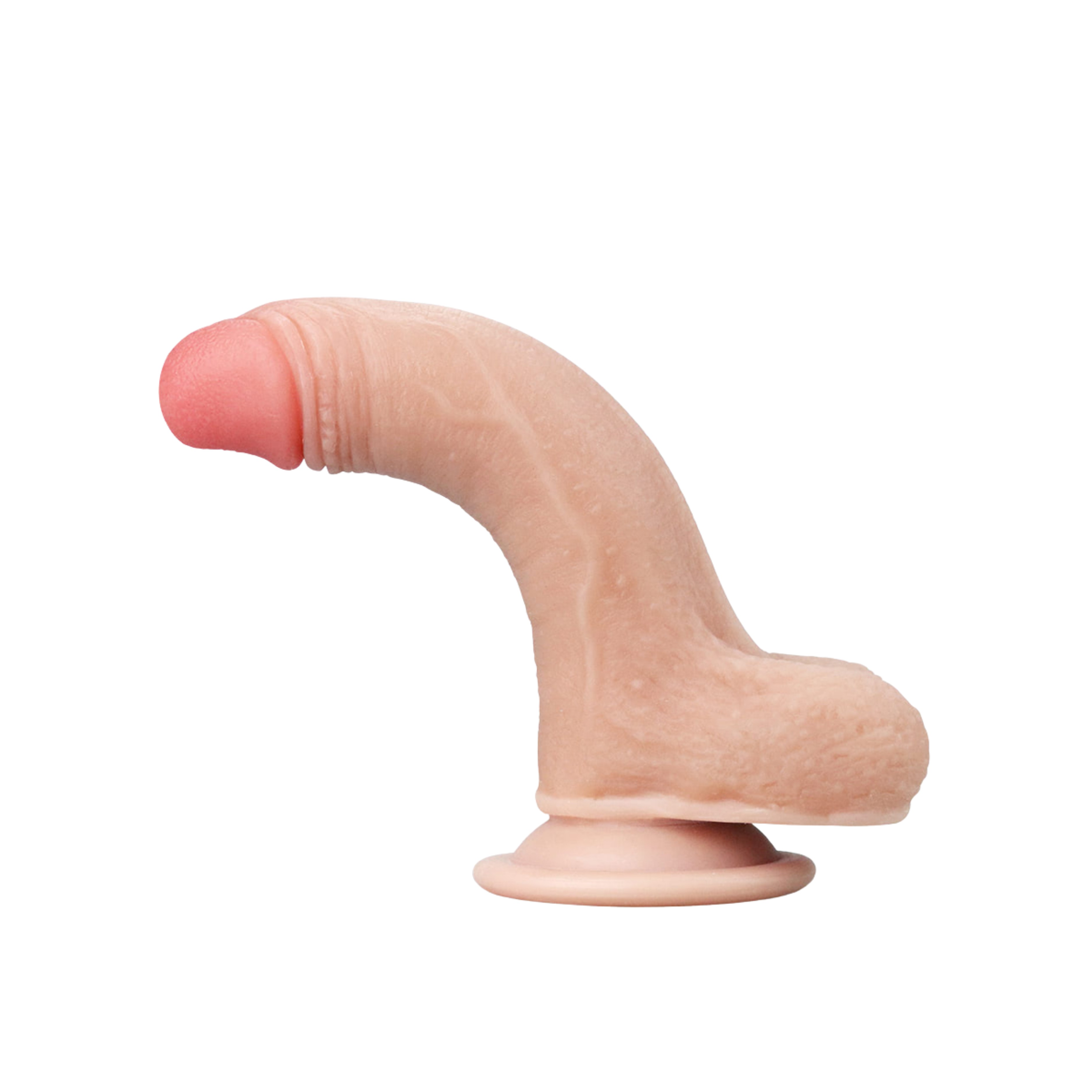 Prótese Realística em TPE com Pele Beliscável, Glande Definida, Veias Salientes, Escroto e Ventosa - Lovetoy Sliding Skin 7.0" | 12,3 x 3,6 cm | Disponível em 2 Cores - 4