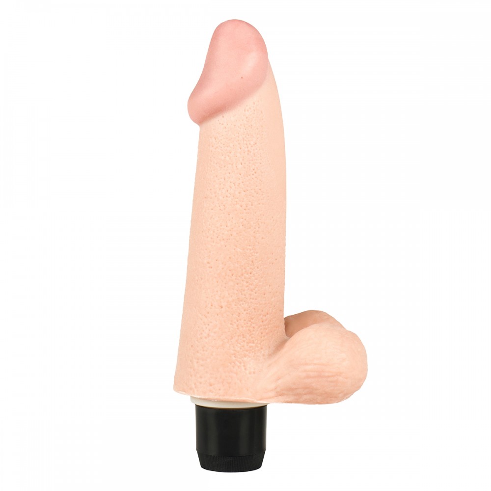 Prótese em TPE no Formato de Pênis Realístico com Escroto, Glande e Vibração Multivelocidade - Realistic The Original Cock | 12,5 x 3,1cm - 3