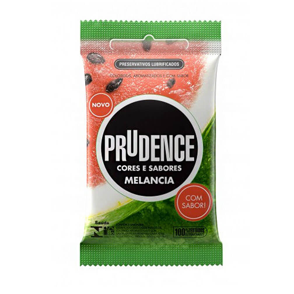 Preservativo com Aroma, Cor e Sabor de Verdade - Prudence Cores e Sabores | 3 Unidades | Disponível em 12 Sabores - 6