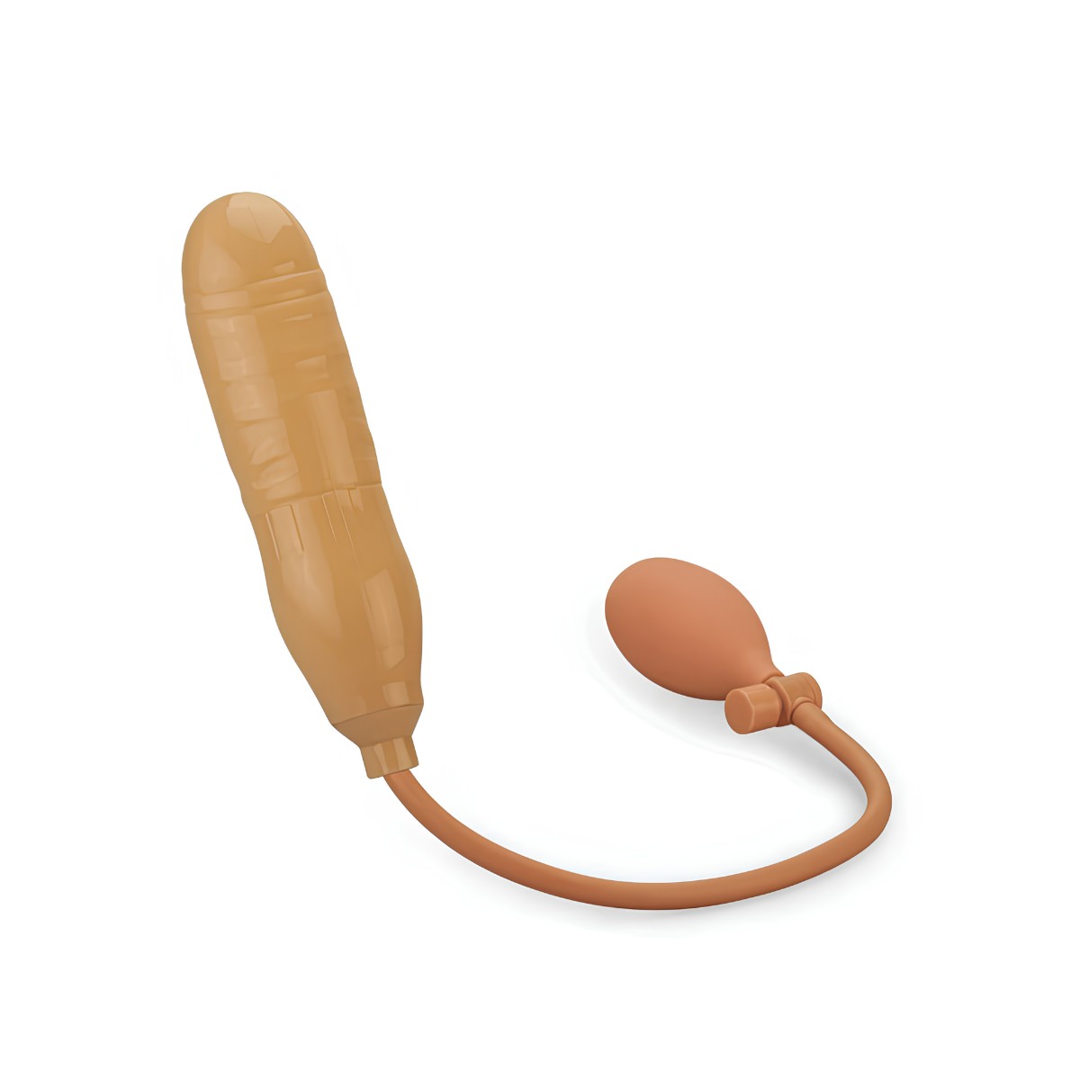 Prótese Peniana Realística Inflável com Pera de Bombeamento e Válvula de Descompressão - Pumpn Play Dong | Disponível em 2 Cores - 5